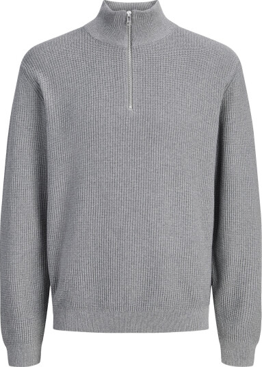 Jack & Jones Jprblaconnor Knit Half Zip Grey XXL
