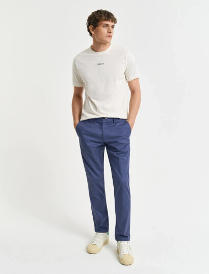 GANT Slim Chinos - Navy - 38 x 32 GANT Slim Chinos - Navy - 38 x 32