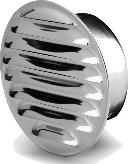 Ventilrist Fresh med Stos Rustfritt Stål, Ø100 mm