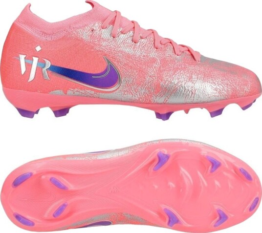 Nike Air Zoom Mercurial Vapor 16 Pro FG Vini Jr. Personal Edition   Rosa/Blå Barn   Gress (FG) størrelse 36½