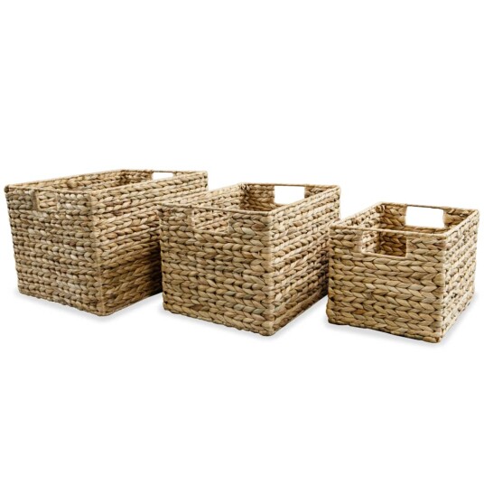 vidaXL Oppbevaringskurv sett 3 stykk vannhyacinth vidaXL Oppbevaringskurv sett 3 stykk vannhyacinth