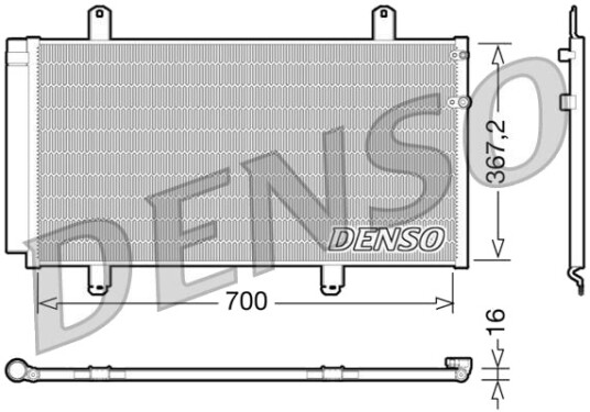 DENSO DCN51004 Kondensator, klimaanlegg