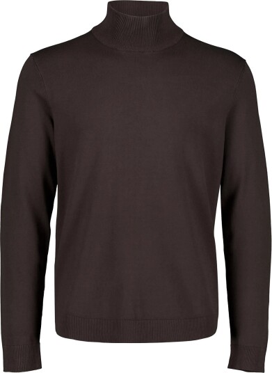 Lindbergh Soft Viscose Blend Roll Neck Sweate DK BROWN XXL