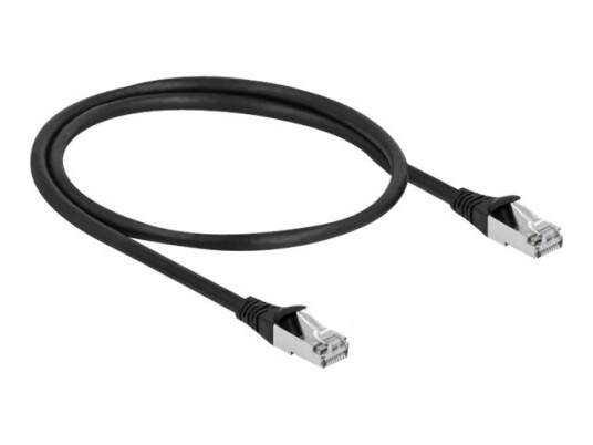 Delock Koblingskabel Rj-45 Hann Til Rj-45 Hann 50 Cm 6 Mm S/Ftp Cat 6A Formstøpt Utendørs Uten Hindringer Svart