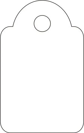 Agipa Hengeetiketter   Liten Pakke Mål: 15 X 24 Mm Med Hvit Tråd Avrundede Hjørner For Håndskriving 7009