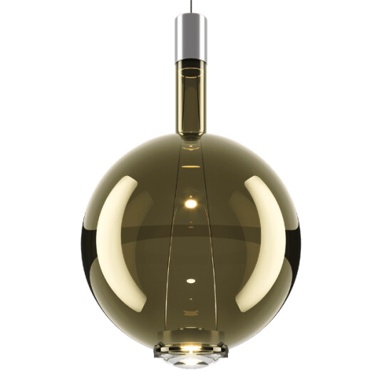 Lodes Sky-Fall Rund Taklampe Stor 2700K Golden Sage/Glass