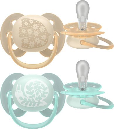 Philips Avent Ultra Soft Smokk 0-6 Måneder Gul/Lysegrønn 2 stk