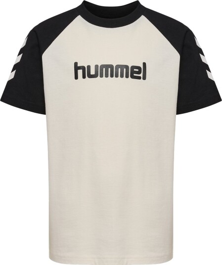 Hummel T skjorte HmlJr Marshmallow/Black Hummel 13 14 år (158 164) T skjorte Beige Hvit Svart