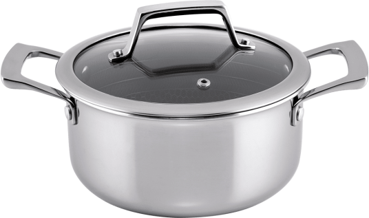 Hâws Santo Hybrid Coating gryte med lokk 2,2 L Rustfritt stål