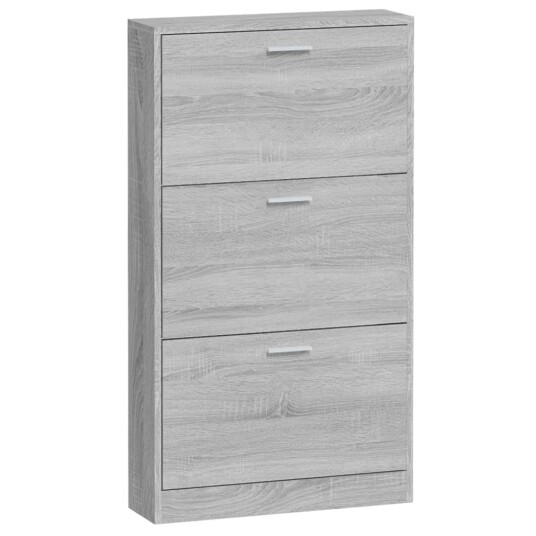 vidaXL Skoskap gr? sonoma 59x17x108 cm konstruert tre