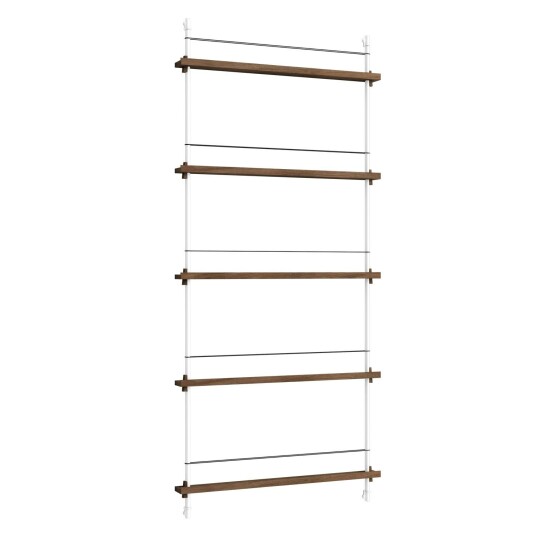 Moebe Magazine Hylle 85x188 cm Røkt Eik/Hvit