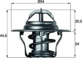 Termostat MAHLE ORIGINAL TX 4 75D