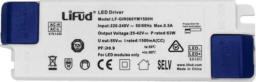 LED-driver 1500mA/30-40V For 60W LED-panel LED-driver 1500mA/30-40V For 60W LED-panel
