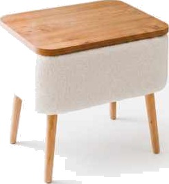 Sidebord Hanah Home Parkway Small 60 x 65 x 30 cm Hvit Hvit