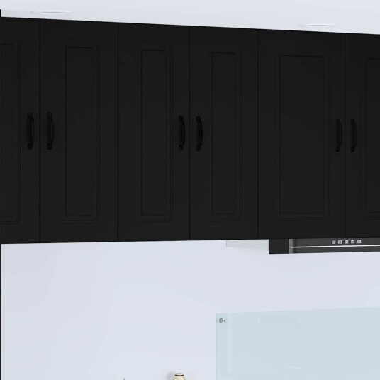  Kjøkkenskap med hylle Svart 30 x 31 x 80 cm Konstruert tre