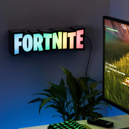 Paladone Fortnite Logo Vegglampe med RGB Belysning Paladone Fortnite Logo Vegglampe med RGB Belysning