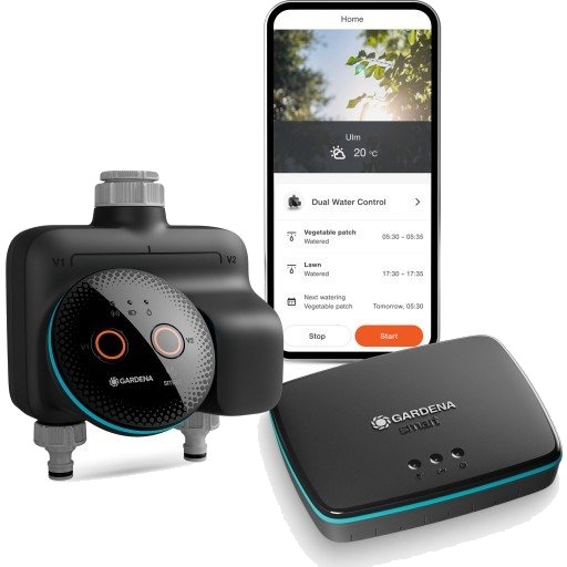 Gardena 19044 20 Ledning & Trådløs Wi Fi Svart 12 Stang Batteri Aa