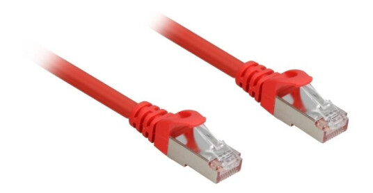 Sharkoon Koblingskabel Rj-45 Hann Til Rj-45 Hann 50 Cm Cat 6A Rød