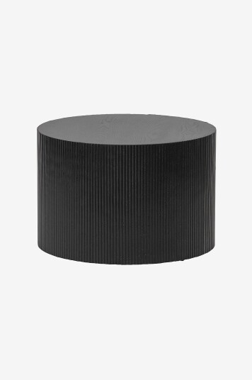 WOOOD Rundt sidebord svart Sanne Svart
