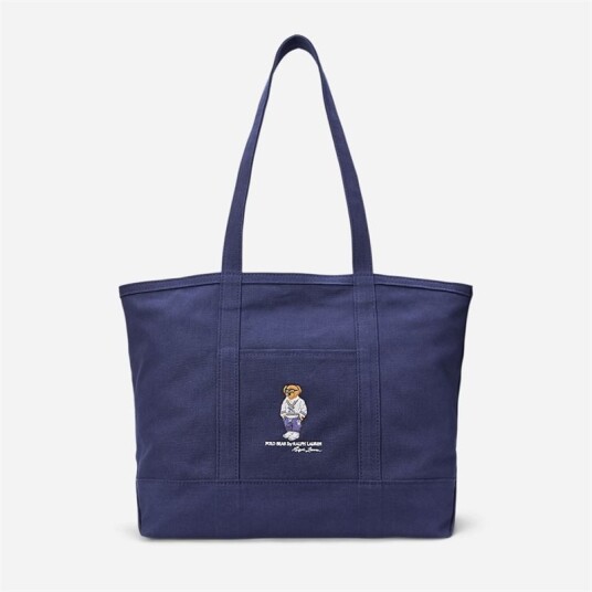 Ralph Lauren Polo Bear Canvas Tote Newport Navy