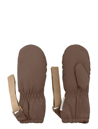 MINI A TURE Matcordt Fleece Lined Mittens - Brown - 0-6M