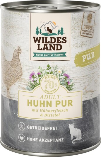 Wildes Land våtfôr Adult Cat & laks med tyttebær Kylling 6 x 400 g
