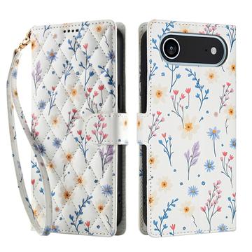 iPhone Air Rombisk blomsterlommebok etui   fargerike blomster