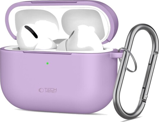 Tech Protect Silicone Hook Case for AirPods Pro Purple