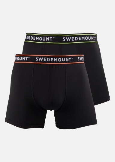 Swedemount Active Boxer Shorts 2-Pack Black S Underklær