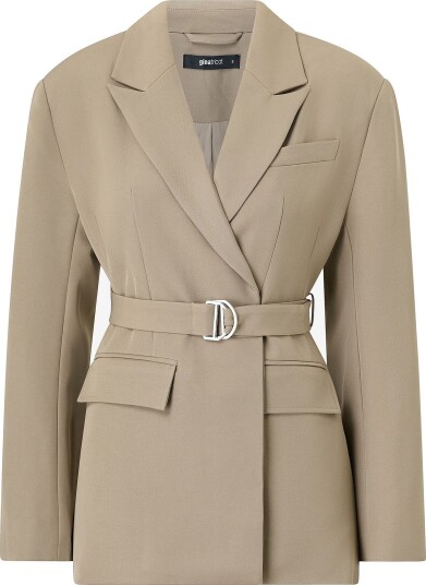 Gina Tricot Blazer Shaped belted blazer Beige Gina Tricot Blazer Shaped belted blazer Beige