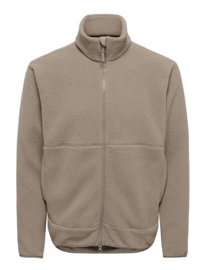 ONLY & SONS Onsjason Prtc Fleece Jacket Otw Noos   Beige   M