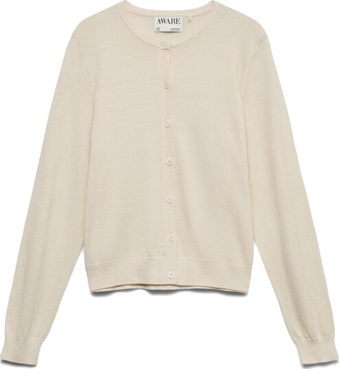 Vero Moda Awcara Ls O Neck Wool Cardigan Noos Cream XS