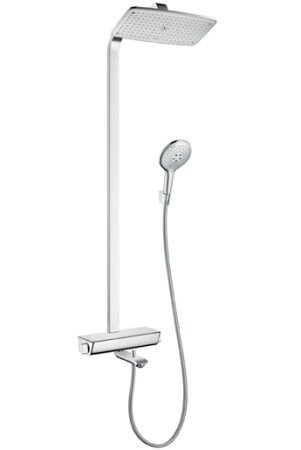 Hansgrohe Raindance Select E360 1jet 360x190 mm, med kartut, Hvit/Krom Hansgrohe Raindance Select E360 1jet 360x190 mm, med kartut, Hvit/Krom