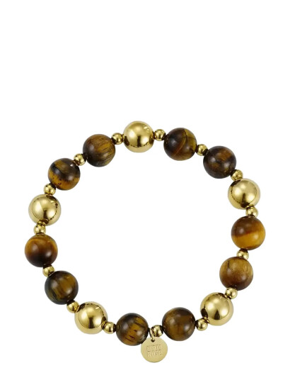 BUD TO ROSE Kelly Brown Tiger Eye/Gold Bracelet Brun One Size BUD TO ROSE Kelly Brown Tiger Eye/Gold Bracelet Brun One Size