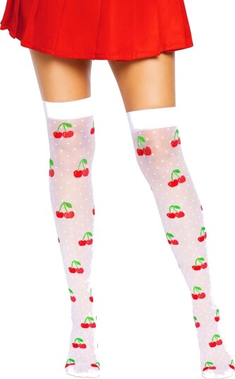 Polkadot Cherry Strømper/Knesokker