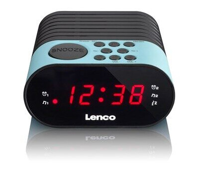 Lenco CR-07 Klokkeradio FM Digital Blå med Snooze Lenco CR-07 Klokkeradio FM Digital Blå med Snooze