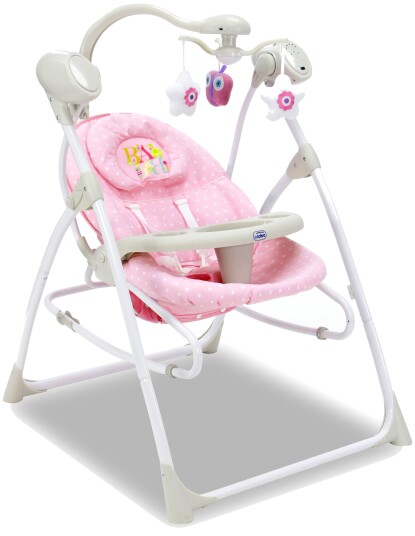 Asalvo Baby Vippestol Swing 3-I-1 Maks 9 kg Rosa