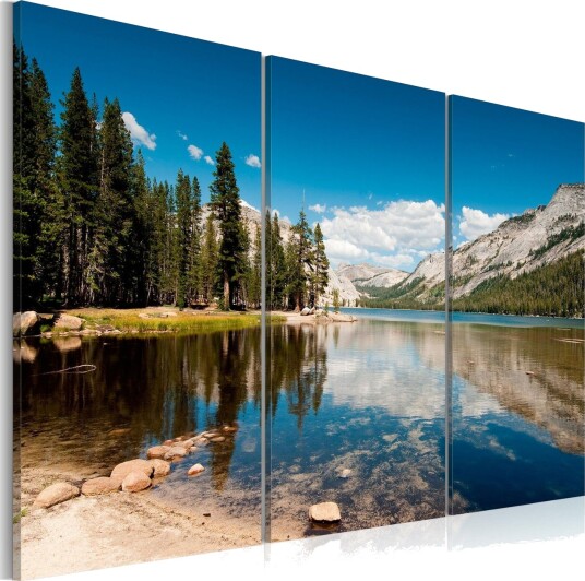 Bilde Mountains Trees And Pure Lake 60x40 Artgeist sp. z o. o.