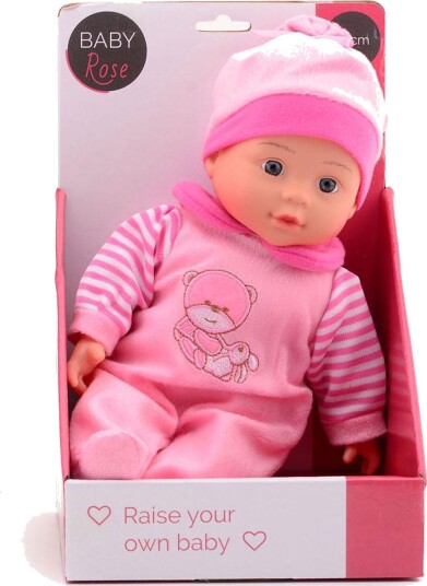 Baby Rose Dukke 30 cm Fra 3 År Baby Rose Dukke 30 cm Fra 3 År