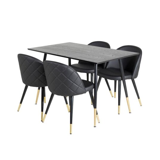 Venture Home Spisegruppe Venture Home Dipp med 4 Velvet Stoler GR20006