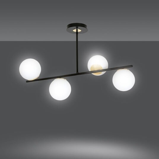 Floki 4 Sort/Gull taklampe Ø15 cm E14 230V uten lyspære