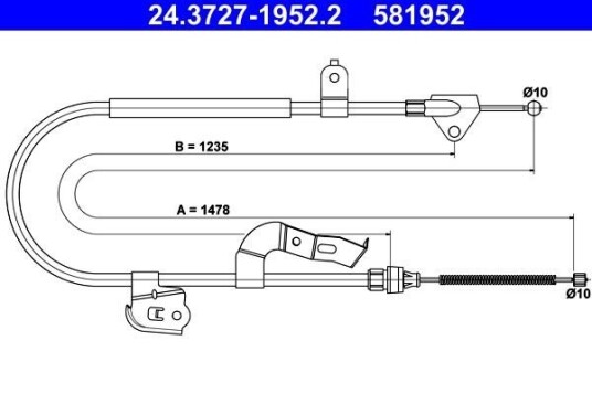 Bremsewire ATE 24.3727 1952.2 Bremsewire ATE 24.3727 1952.2
