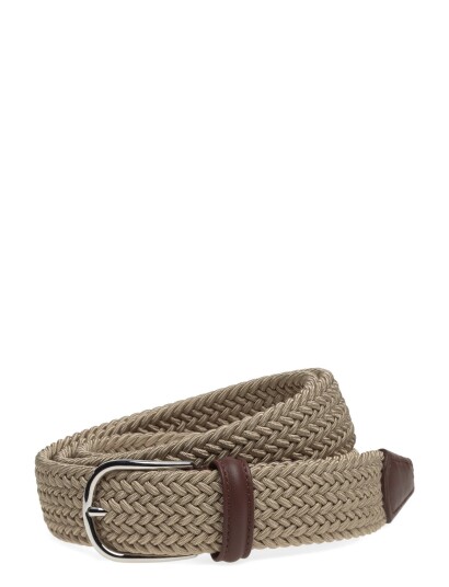 Anderson"s Elastic Woven Belt Military Green   3,5   Khaki green   100