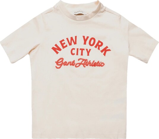 Gant Kids College Ss T Shirt CREAMED WHITE 110