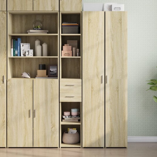  Hylle sonoma eik 30x42,5x185 cm konstruert tre 8721102651403