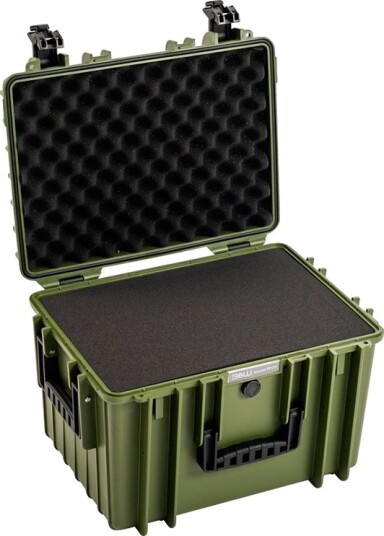 B&W International 6700 Outdoor Flightcase med skuminnlegg - Mørkegrønn