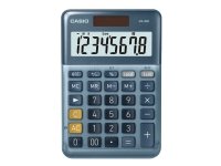 Casio MS-80E - Skrivebordskalkulator - 8 sifre - solpanel, batteri - blå