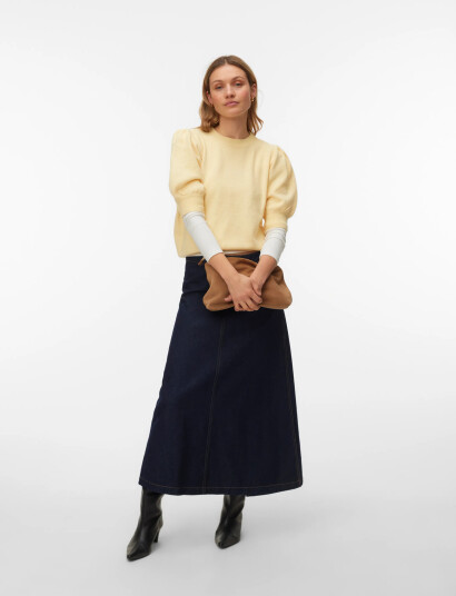Vero Moda Vmdoffy 2/4 O Neck Pullover Ga Noos   Yellow   XS