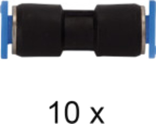 Innstikkskobling 12 mm. Hunn/Hunn. Pakke med 10 stk. Innstikkskobling 12 mm. Hunn/Hunn. Pakke med 10 stk.