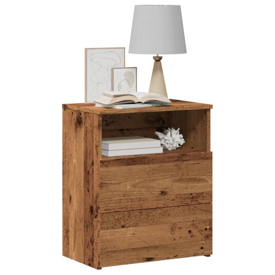  Nattbord 2 stk gammelt tre 50x32x60 cm konstruert tre 8721158439185